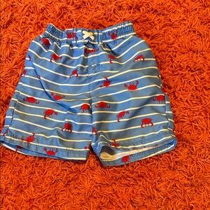 Blue Crab Print Swim Shorts